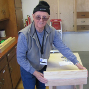 Resident & Wood Shop Volunteer Gayle Kerr